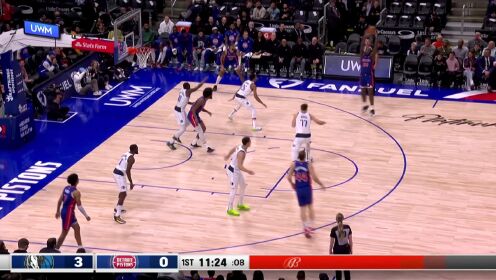 《NBA全场集锦》根本防不住 斯图尔特迎着东契奇飚中三分