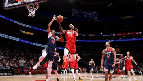 《NBA全场集锦》【原声】火箭114-109奇才 火箭收官战7人上双逆转奇才