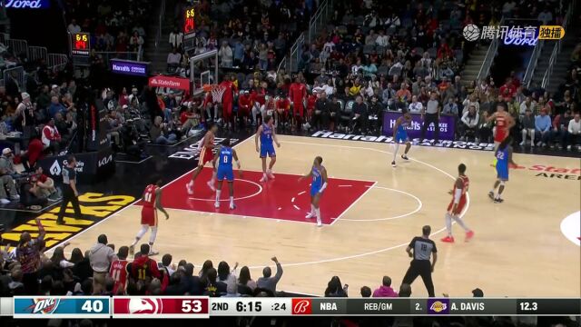 杰伦-约翰逊背运杀进篮下双手炸筐