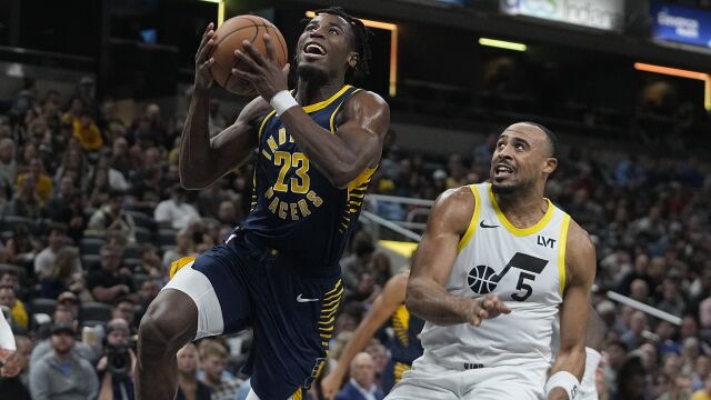 爵士vs步行者精华回放 6人得分上双步行者主场轻取爵士