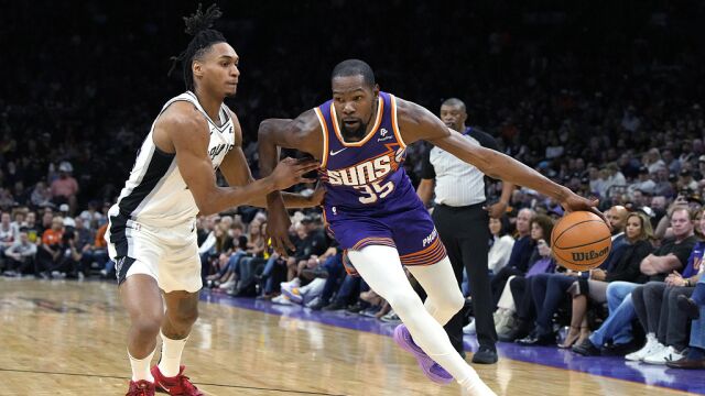 杜兰特vs马刺集锦 空砍28+6末节死神降临但功亏一篑