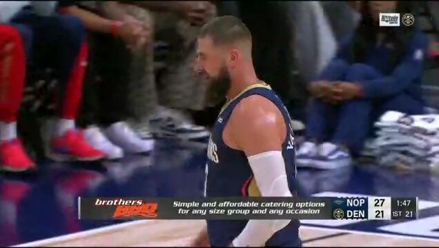  NBA常规赛：鹈鹕vs掘金英文原声全场回放