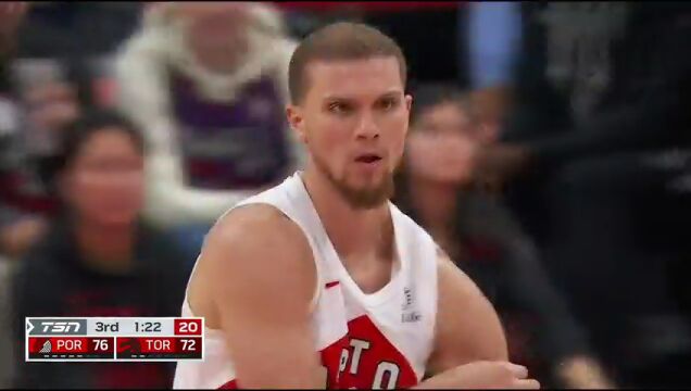 NBA常规赛：开拓者vs猛龙第3节中文解说回放