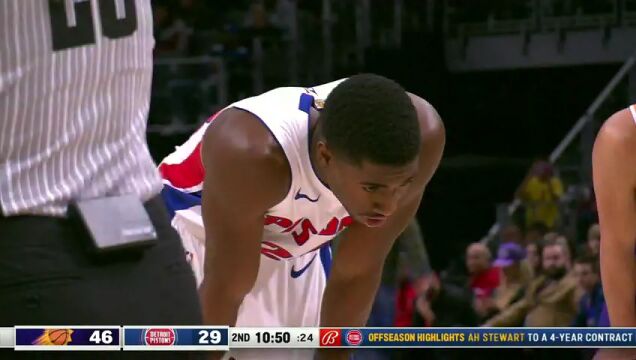 NBA季前赛：太阳vs活塞第2节中文解说回放