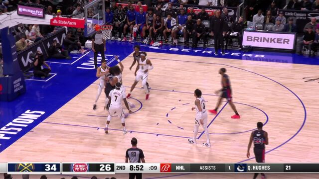 掘金107-103活塞 约基奇和马龙遭驱逐掘金险胜活塞