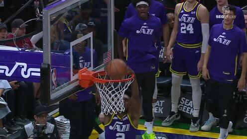 《NBA全场集锦》眼里只有篮筐！塞克斯顿收到科林斯妙传直捣黄龙暴扣得手