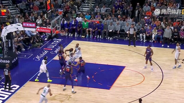 仙人指路！杰伦-布朗1v2送绝妙空接