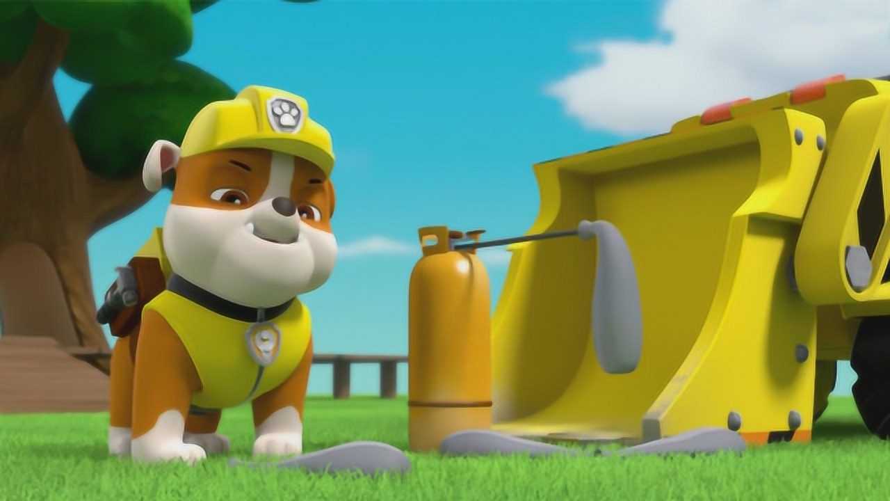 狗狗巡逻队小砾维修推土机汪汪队立大功