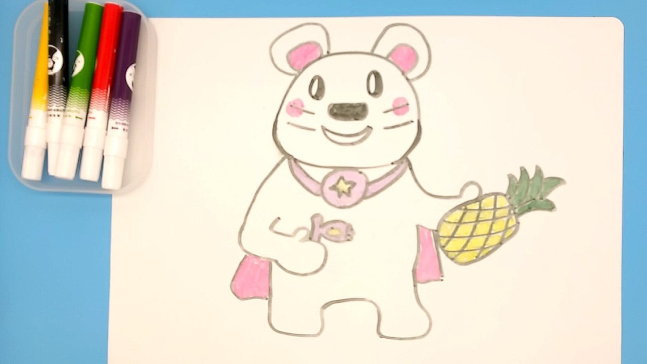 超级小熊布迷动漫形象卡通画儿童画简笔画涂鸦学画画教程