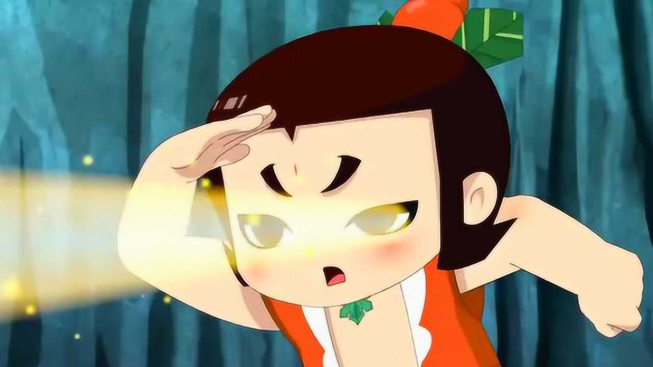 葫芦娃橙娃知破蛇精妖怪的宝镜迷幻术