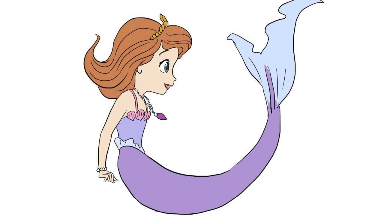 美人鱼小公主苏菲亚儿童亲子简笔画_腾讯视频