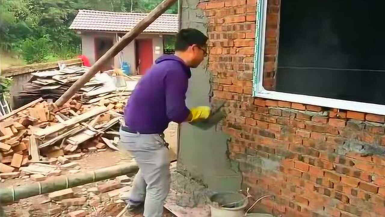 实拍工人粉刷外墙，这技术简直不忍直视，真后悔请了他_高清1080P在线观看平台_腾讯视频