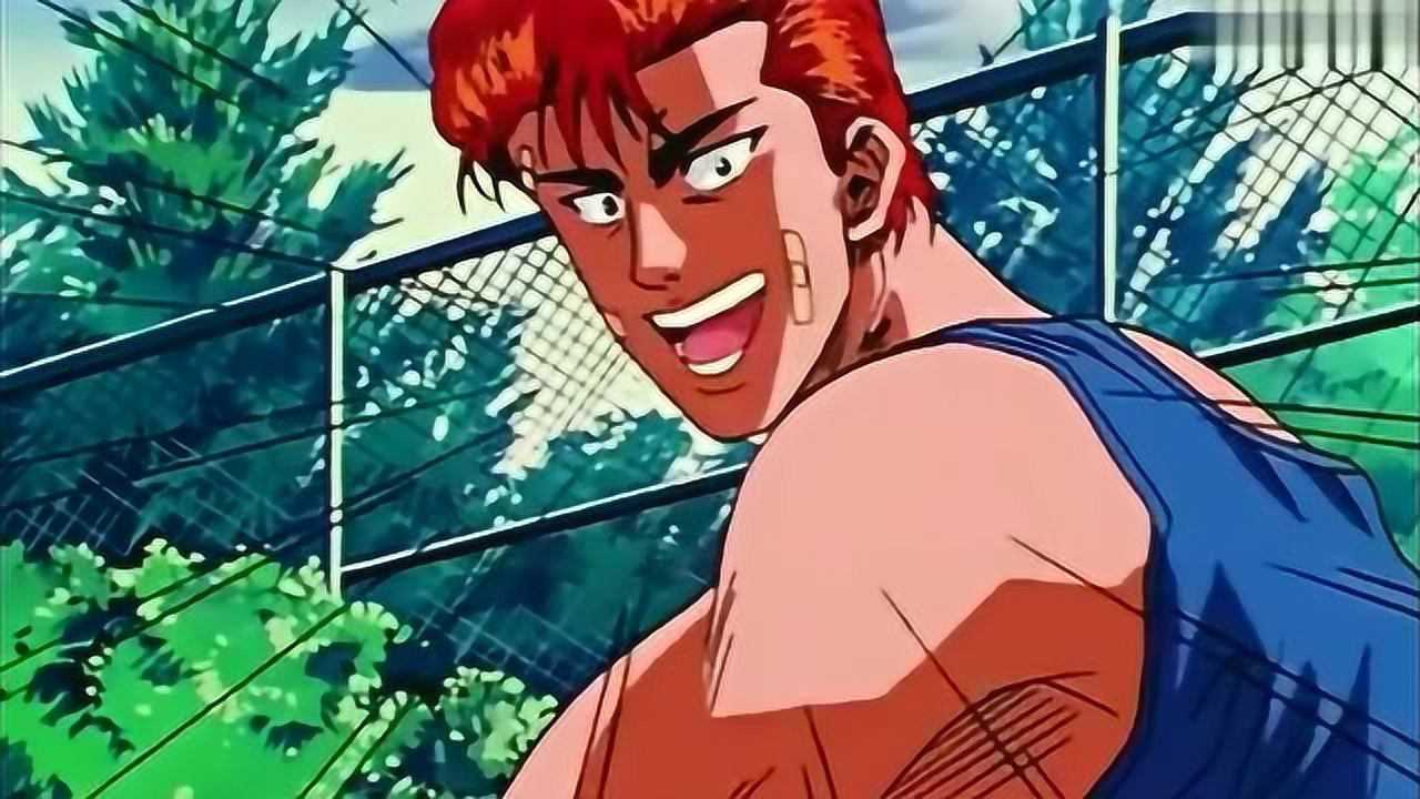 灌篮高手天才樱木的第一次帅气上篮流川枫的眼神都变了