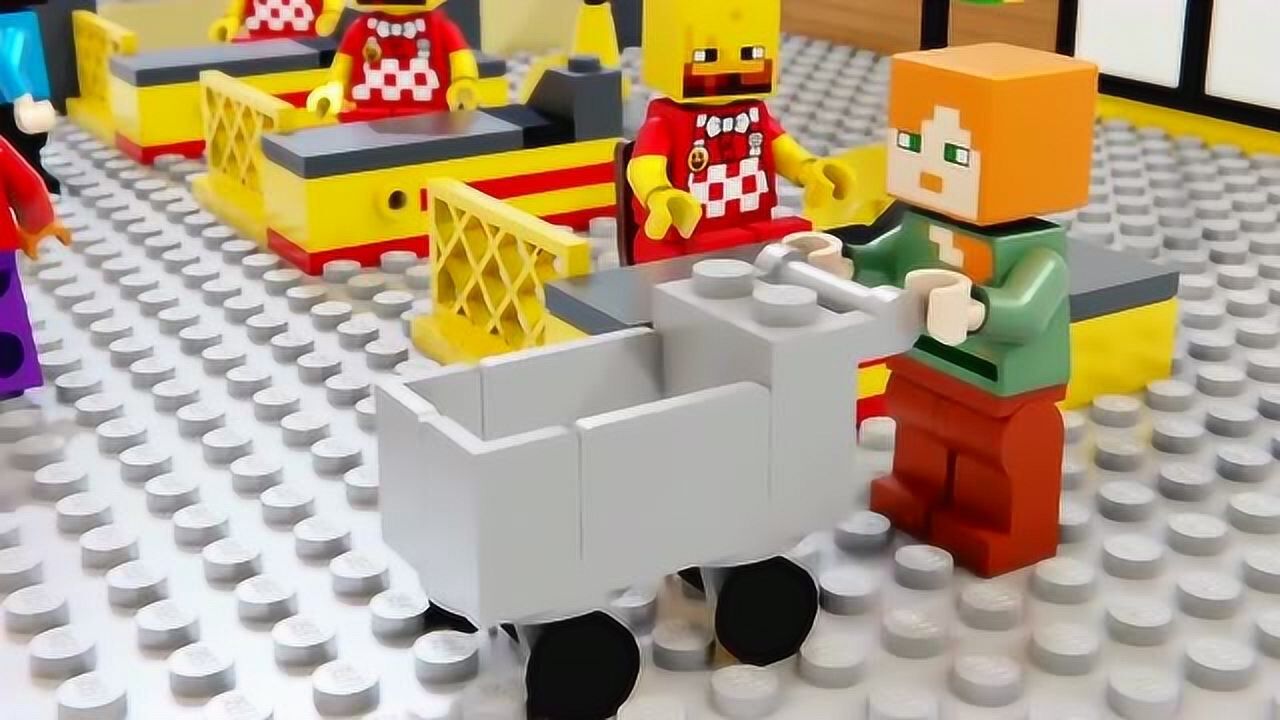 我的世界:在乐高城市里的mc,超市里全是僵尸