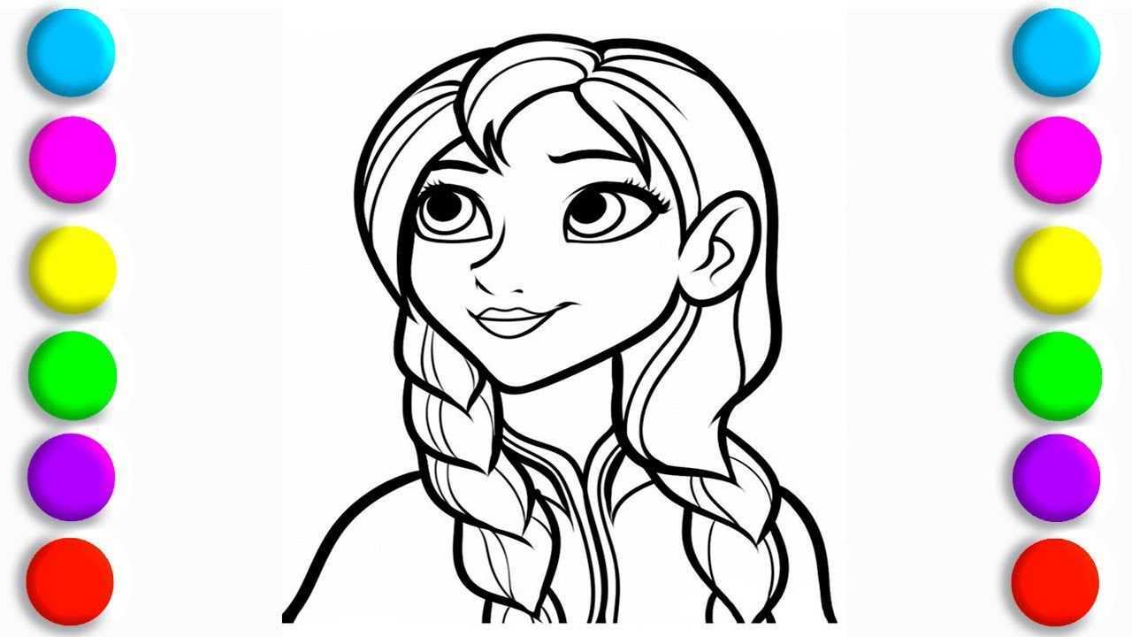 亲子简笔画:安娜公主画画