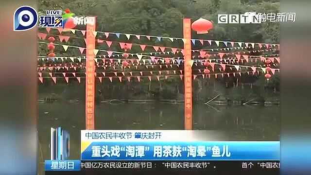 肇庆举办独特丰收活动 当地村民用这种神器“淘鱼”