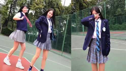 校服小姐姐热舞，长腿高颜值看一眼就爱上了 - 腾讯视频