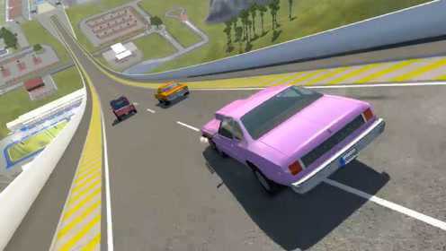汽车超速行驶 一个小失误就翻车报废 拟真车祸模拟游戏