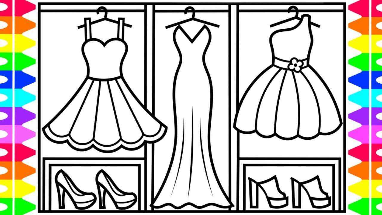 趣味简笔画画漂亮裙子