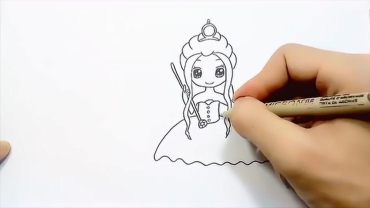 画茉莉公主的简笔画图片