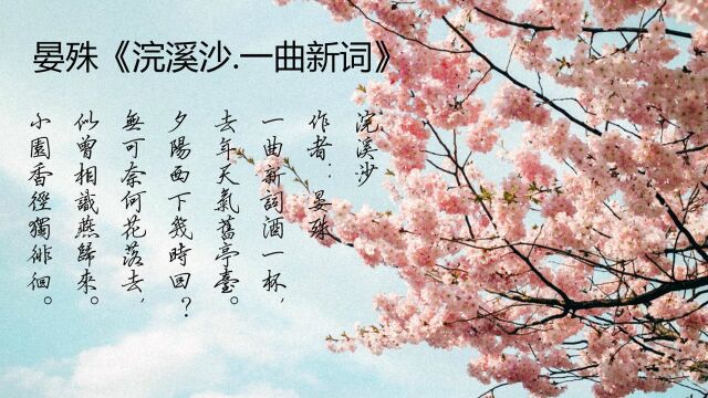 晏殊《浣溪沙.一曲新词》诵读教学版