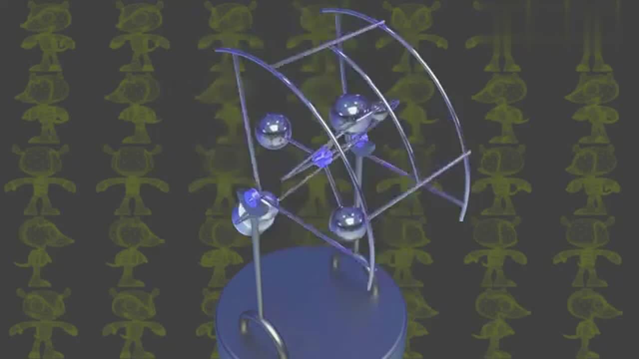 复摆法机构三维模型,机械原理很直观_腾讯视频