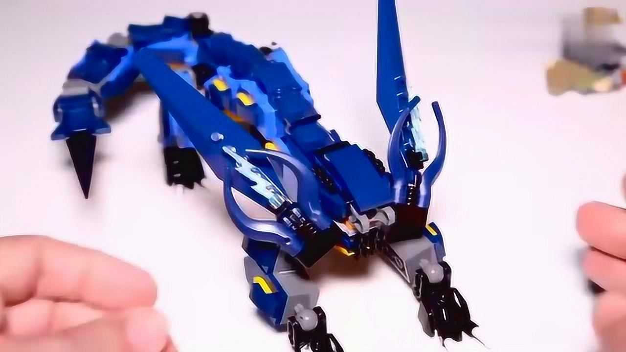 积木搭建幻影忍者系列,雷电暴风神龙教程!