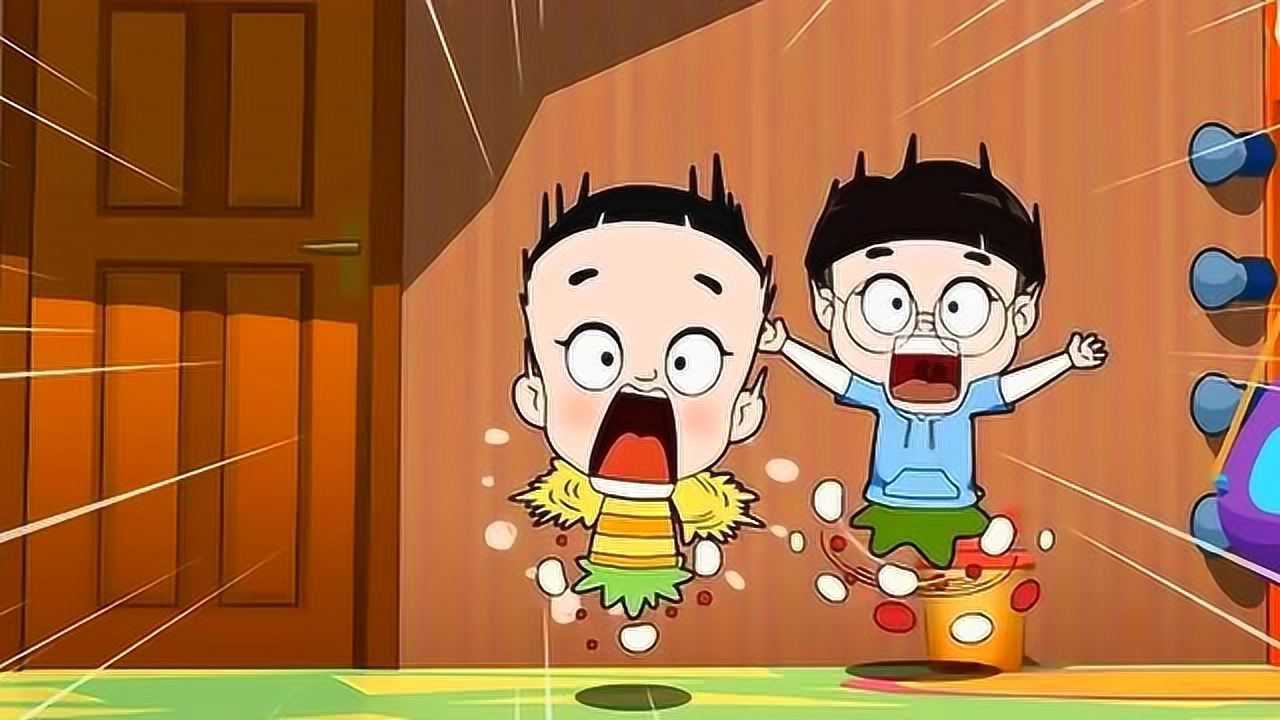 小明装可怜,大头儿子愿意把巧克力给他吃