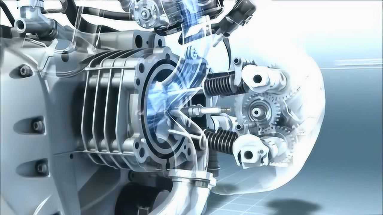 3d动画演示摩托车发动机原理
