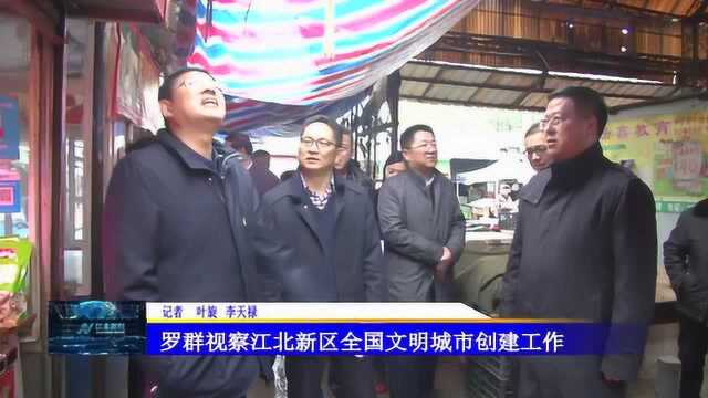 江北新闻 罗群视察江北新区全国文明城市创建工作