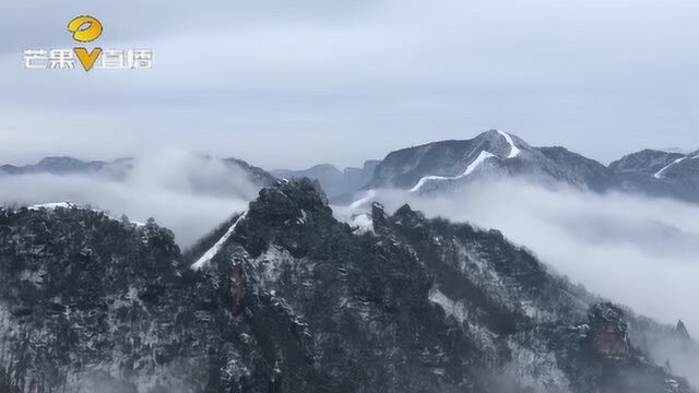 美爆了!张家界天子山 雪景雾凇云海三景齐现