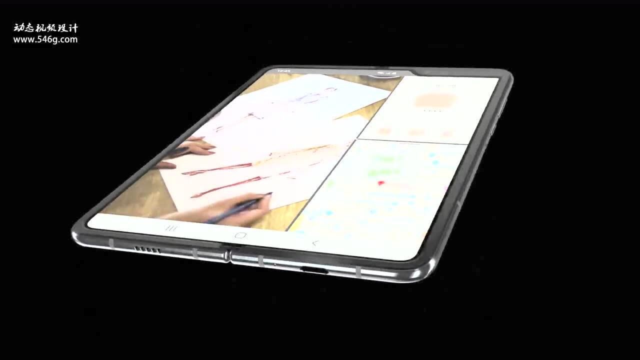 C4D动态视频设计三星折叠屏GalaxyFold手机广告高清1080P在线观看平台腾讯视频