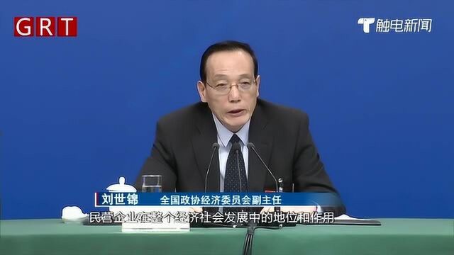 全国政协经委会副主任刘世锦 :民营企业贡献可用“56789”概括