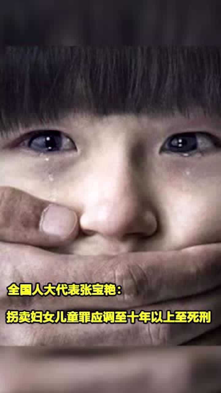 全国人大代表张宝艳拐卖妇女儿童罪应调至十年以上至死刑