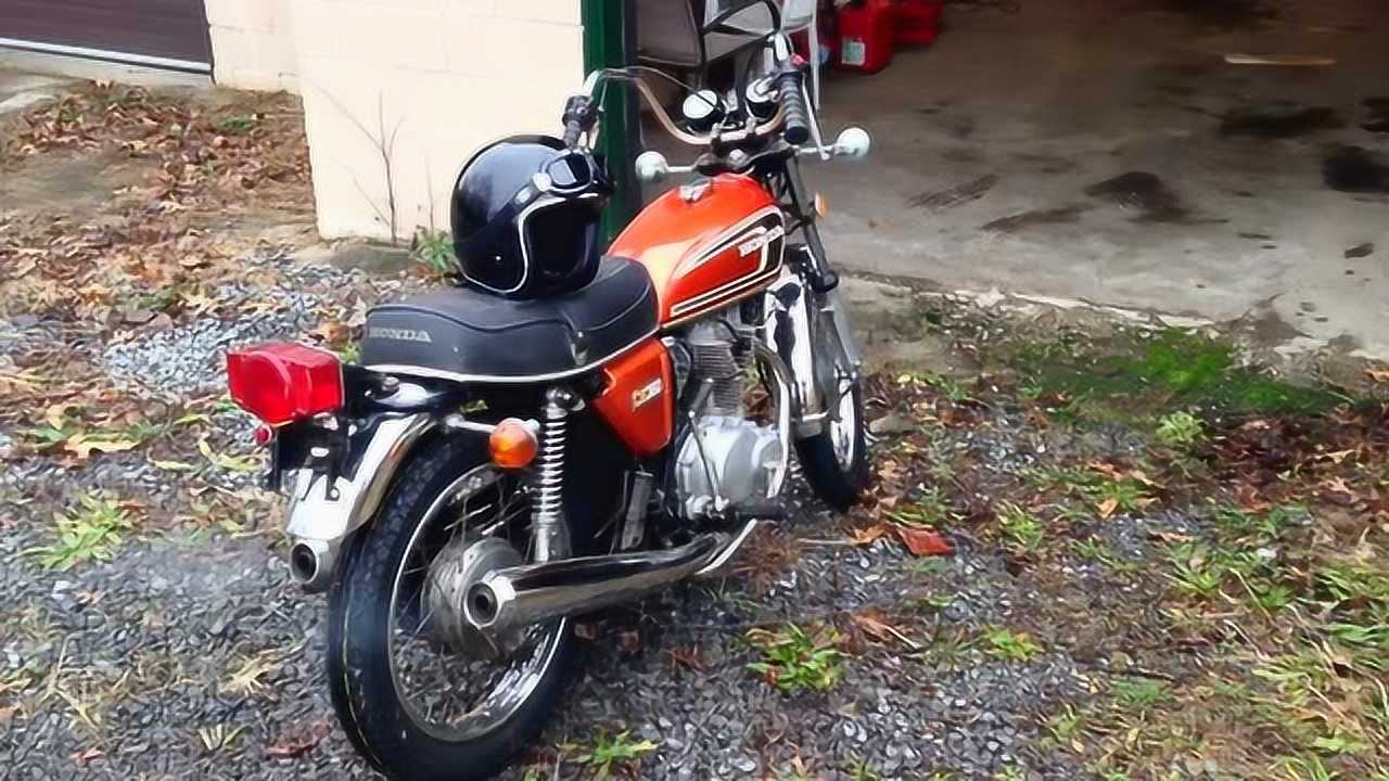 经典老摩托车欣赏上世纪70年代本田经典并列双缸honda cb360