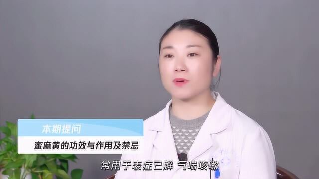 蜜麻黄的功效与作用及禁忌,不妨来了解一下