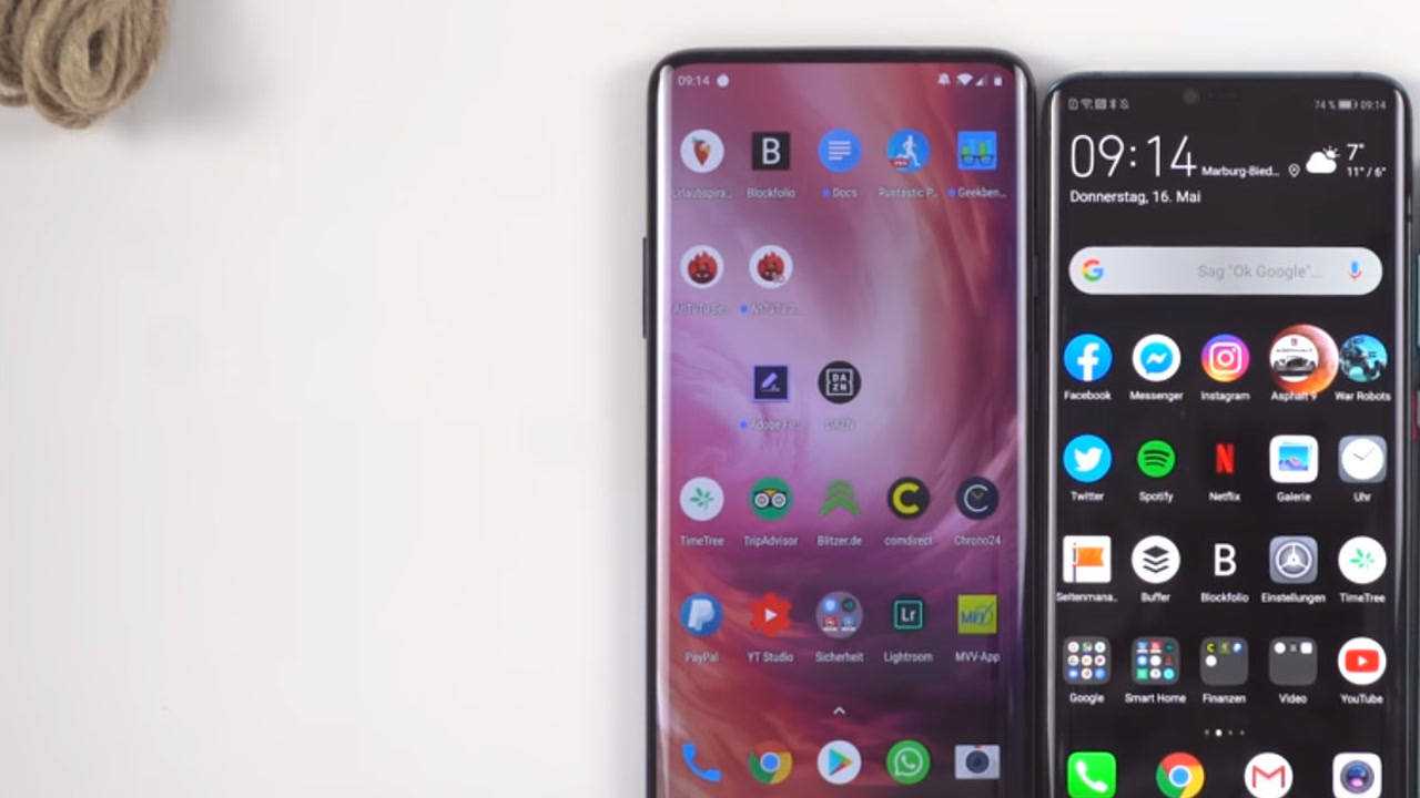 一加7pro对比华为mate20pro都是曲面屏体验上差距太大了