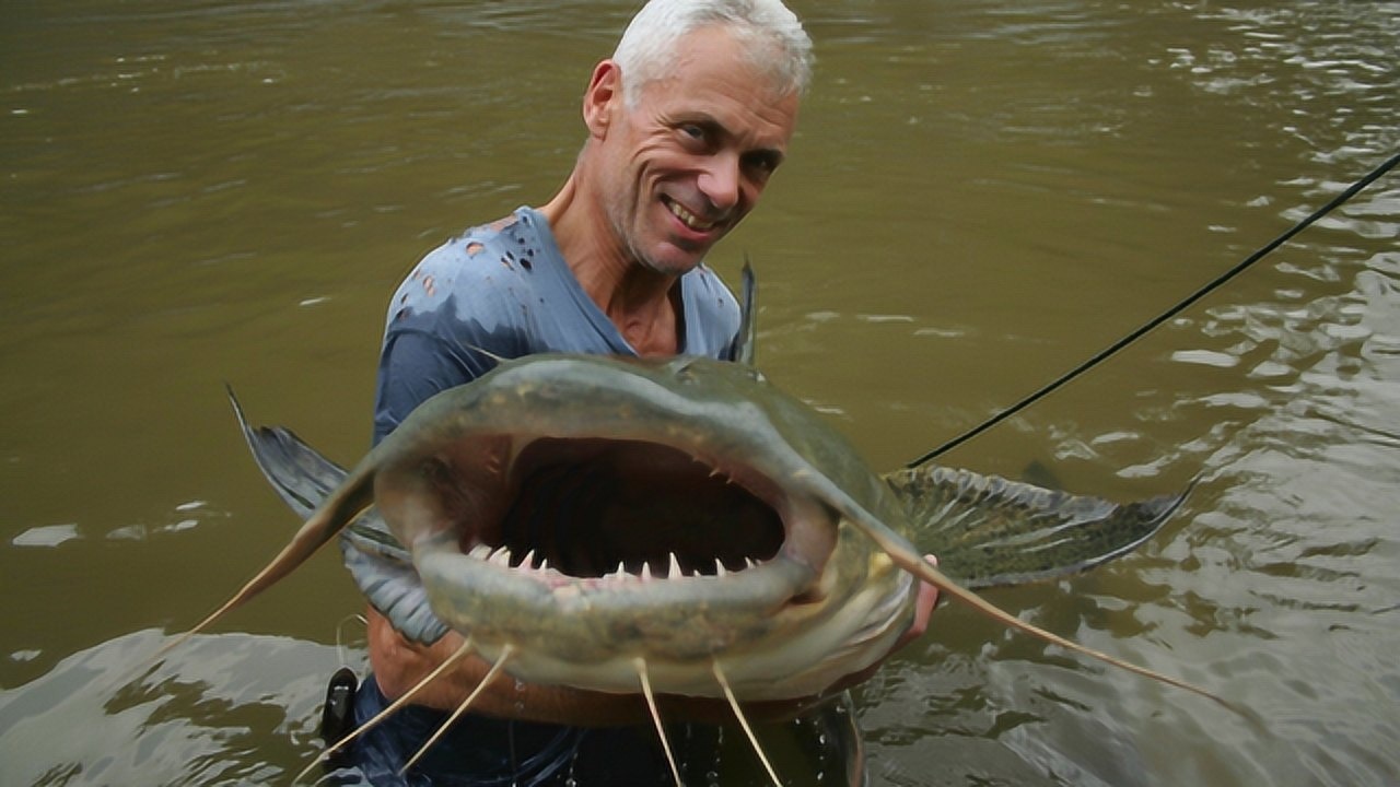 河中巨怪:马来西亚河流钓起巨型鲶鱼,嘴上布满锋利的牙齿