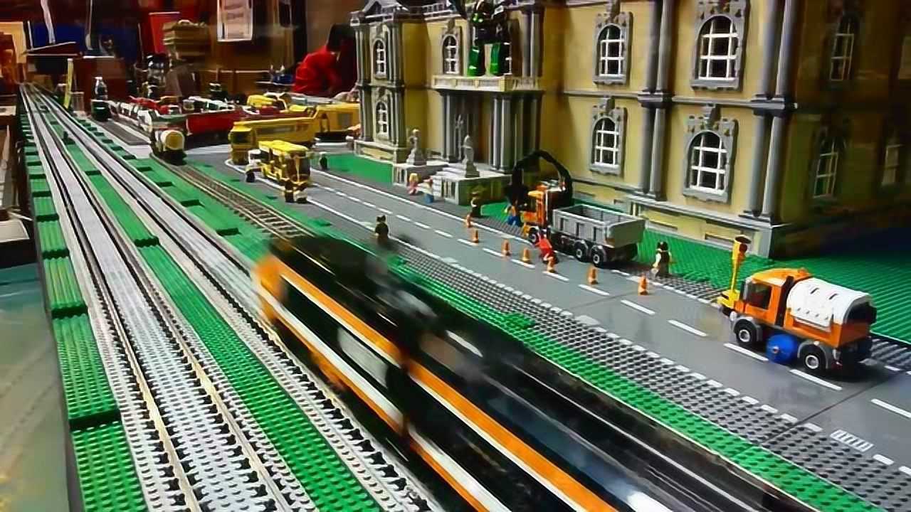 乐高高铁,地平线快线运行,模型铁路撞车_腾讯视频