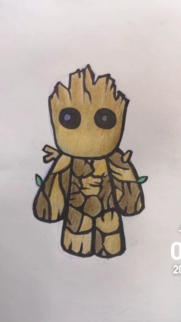 复联卡通手绘教学树人格鲁特