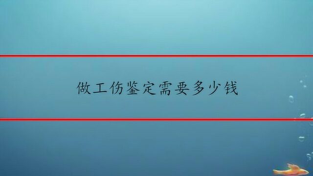 做工伤鉴定需要多少钱