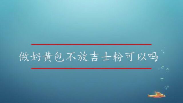 做奶黄包不放吉士粉可以吗