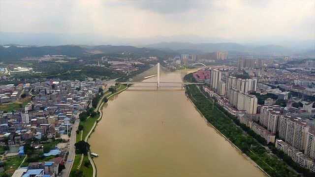 革命老区 中国优秀旅游城市 广西百色市实景航拍