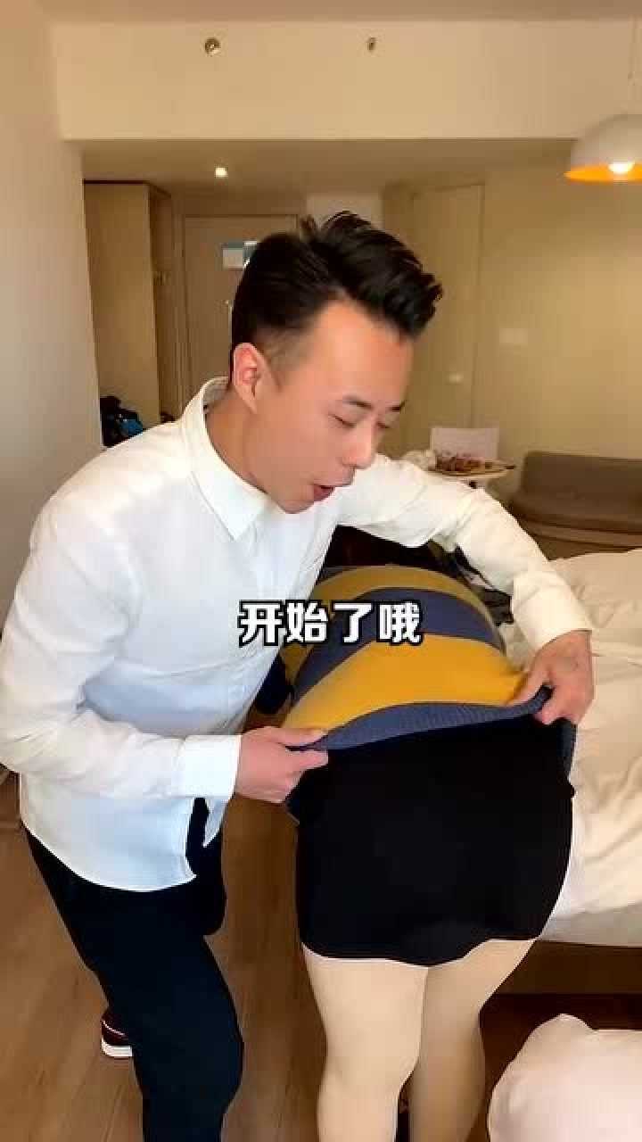 美女脱衣服挑战，没想到一次就成功了，老公都不敢相信！_高清