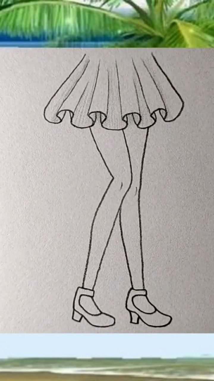 幼儿简笔画修长双腿的画法我也想拥有这样的双腿