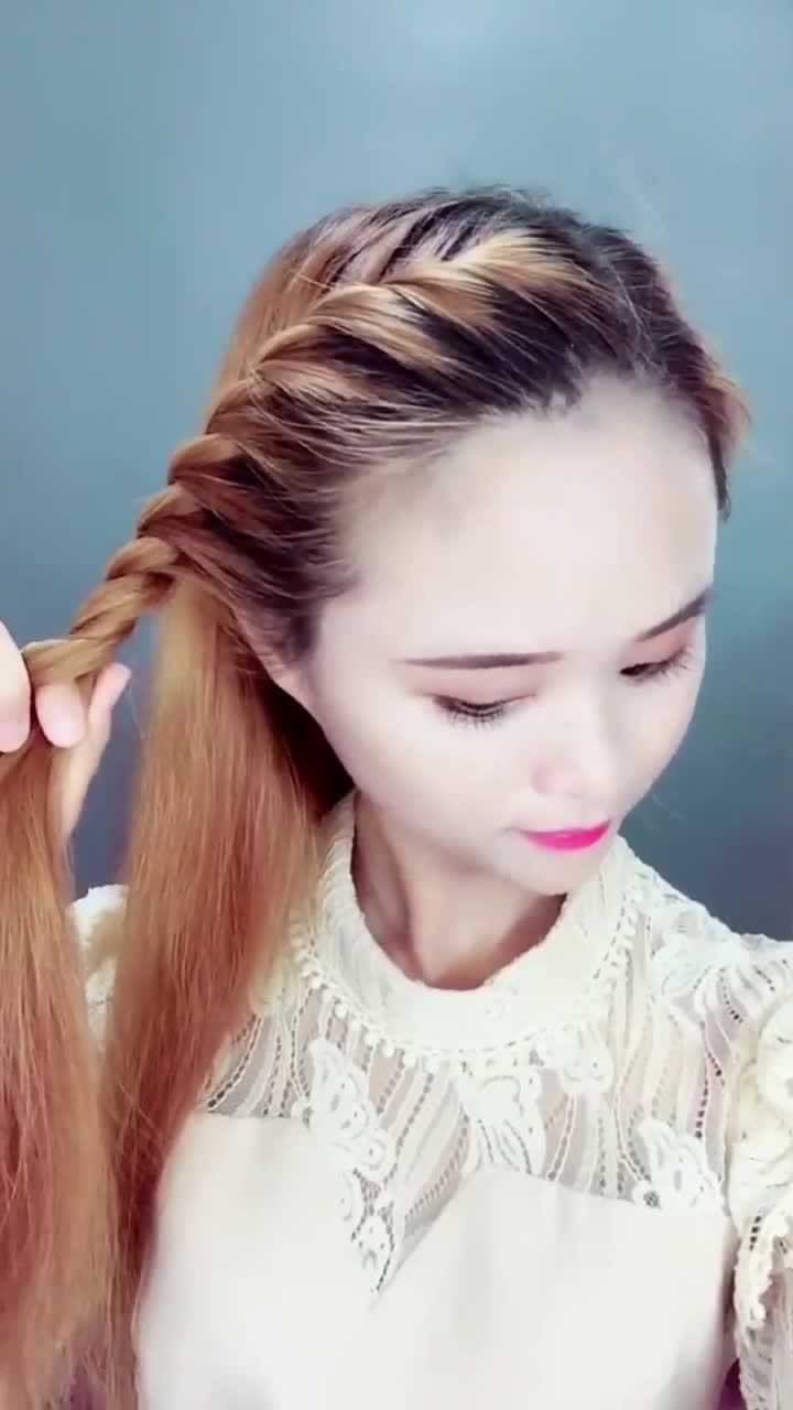 两股拧编发教程,一看便会