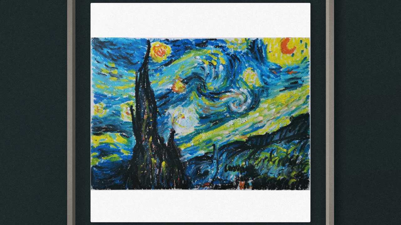 你试过用蜡笔画梵高的《星空》吗,今天教教你!