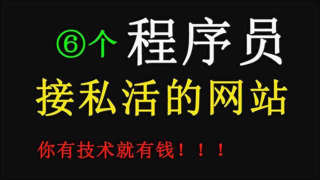 6个程序员接私活儿的网站,你有技术就有钱!