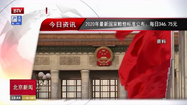 2020年最新国家赔偿标准公布:每日346.75元