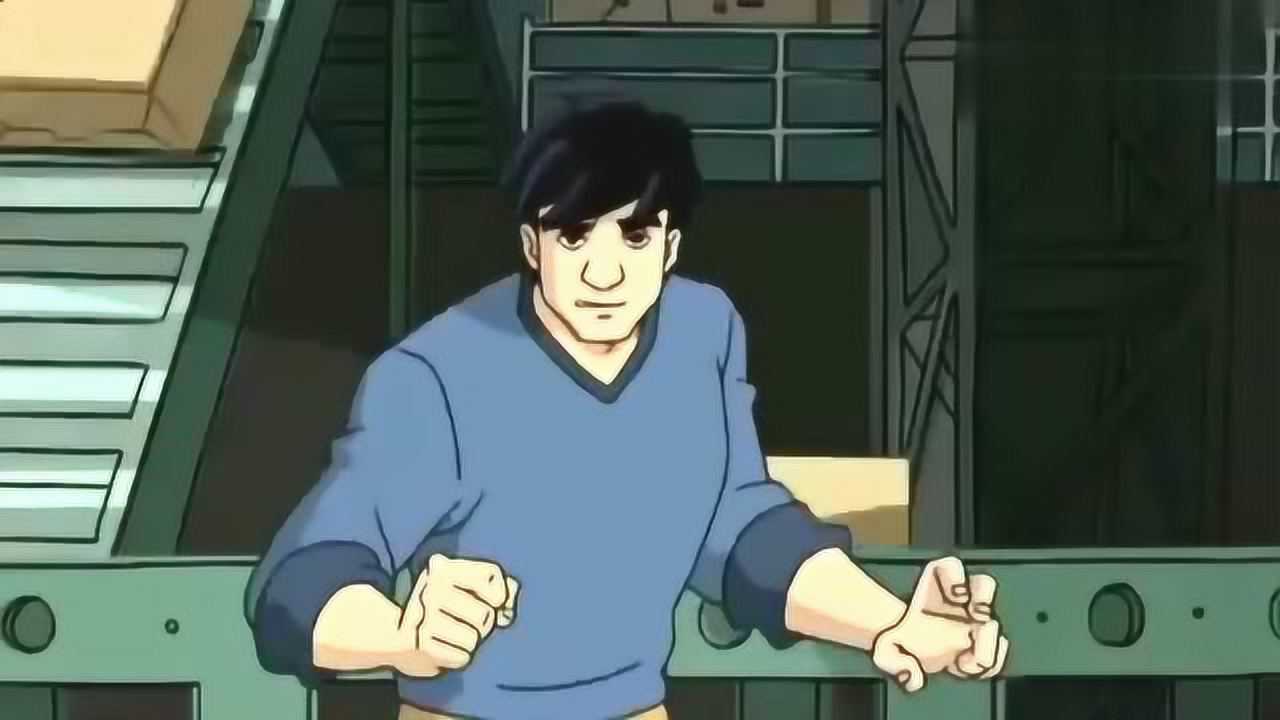 成龙历险记小玉与瓦龙分别拿到面具的一半场面非常的热闹